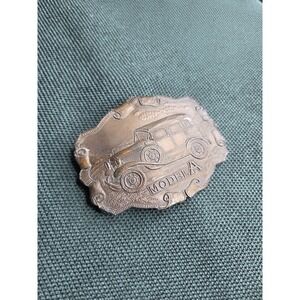 Vintage Bergamot Brass Ford Model A Belt Buckle Bronze Automobile Rare